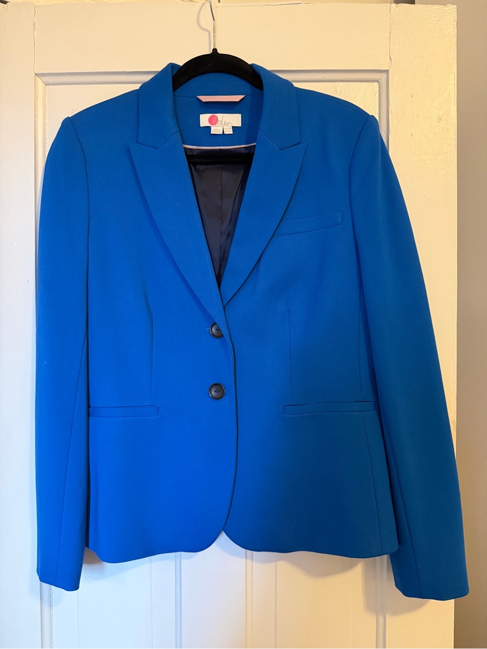 Boden Bright Blue Two-Button Blazer